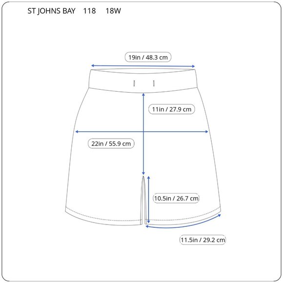 St Johns Bay Womens Shorts 18W Plus Brown Zip Fly Pockets Casual BRO26E - Picture 2 of 10